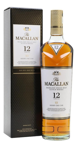 Paquete De 3 Whisky The Macallan 12 Años Sherry Oak 700 Ml