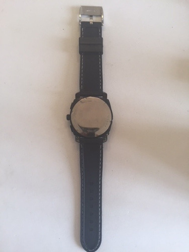 Correa Fossil Sirve Para Reloj Serie Fs 24mm Silicon Negro