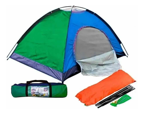 Camping Carpa Armable 4 Personas Amplia Cómoda Multicolor