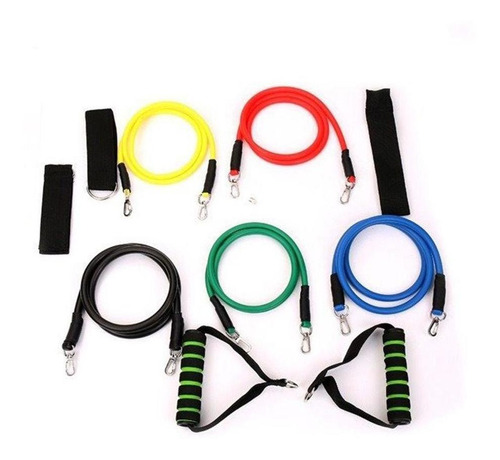 Kit Elasticos Tubing Exercicios Extensores Funcional Fitness