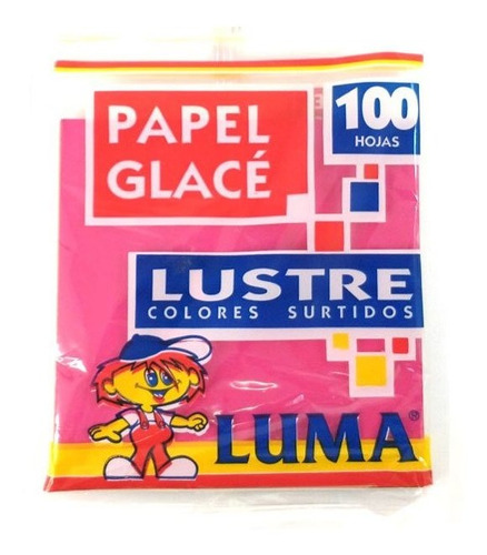 Papel Glacé Lustre X100 Hojas 10x10cm Colores Surtidos  0009