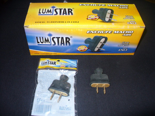 Enchufe Macho Abs Lumistar/ Fermetal 15 Amp 125 Voltios