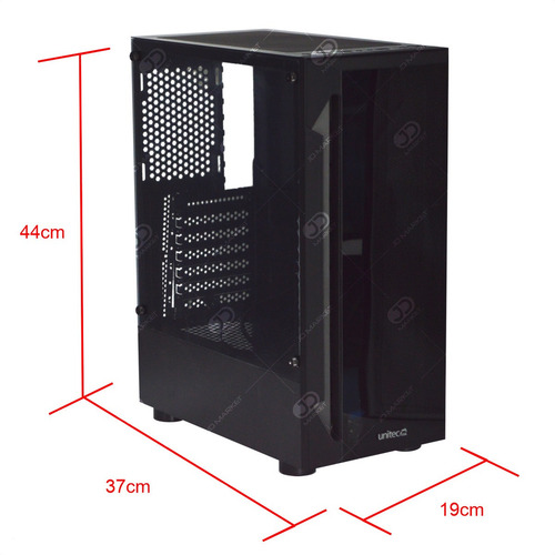 Imagen 4 de 9 de Gabinete Chasis Pc Gamer Vidrio Templado Caja Atx Sin Fuente