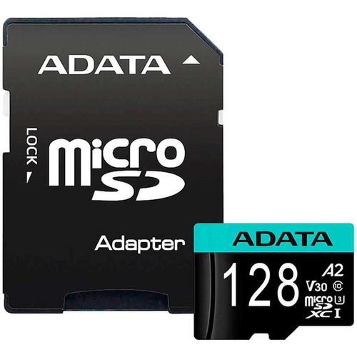 Memoria Micro Sdxc 128gb Adata Clase 10 Video V30 4k Ultra Hd Juegos A2