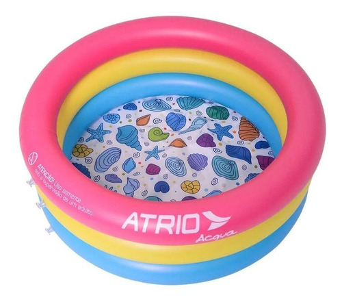 Pileta inflable redondo Atrio Acqua ES299 88L rosa, amarilla y azul