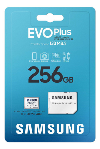 Tarjeta De Memoria Micro Sdxc Samsung Evo Plus 130 Mb/s