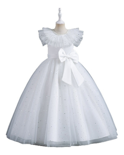 Elegante Vestido De Novia Sin Mangas Para Niñas, Cumpleaños,