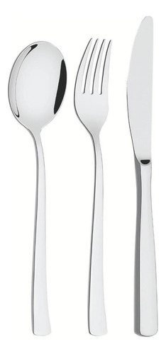 Faqueiro Tramontina Aço Inox C/ Estojo Berlin Brilho 42 Pç