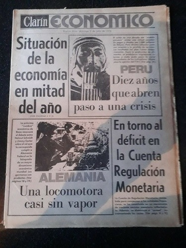 Diario Clarín Suplemento Económico 2 7 1978 Martínez De Hoz