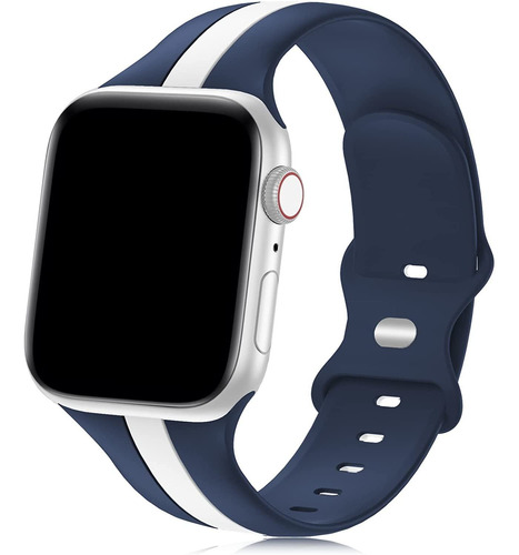 Malla Para Apple Watch Navy Blue Beige - 42mm/44mm/45mm/49mm