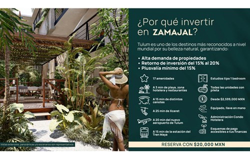 Preventa Zamajal, Lofts Y Estudios A 3 Minutos De La Playa En La Zona 8 Tulum, Amenidades, Atract...