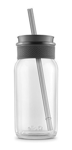 Ello Kella Bpafree Glass Sipper Con Paja 20 Oz