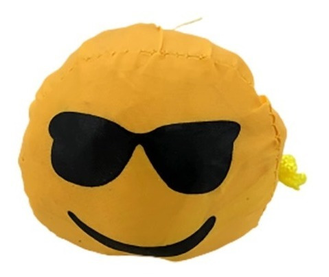 Imagen 3 de 9 de Pack X5 Bolsa Emoji Plegable Reutilizable Tela Impermeable