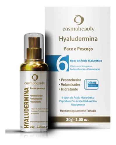 Hyaludermina 6 Tipos De Ácido Hialurônico Cosmobeauty 30g