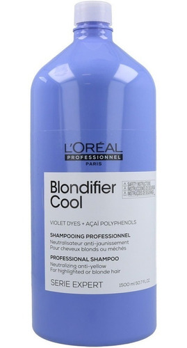 Shampoo Para Cabello Rubio Loreal Blondifier Cool 1500ml