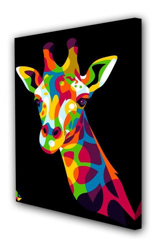 Cuadro 20x30cm Girafa Animales Colores Diseño M5