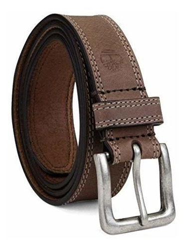 Timberland Hombre 35mm Boot Leather Belt, Dark Brown, 32