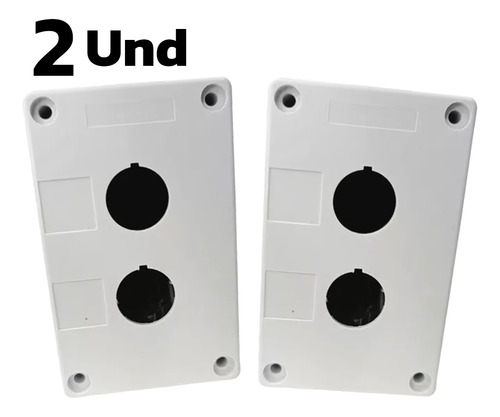 Caja Botonera Plástica Control 2 Huecos 22 Mm Pack 2 Unds