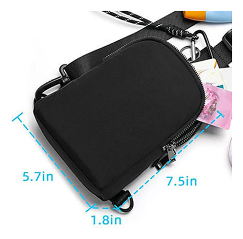 Mini Bandolera Bandolera Bandolera Deportiva Para Negro