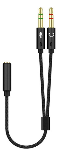 Cable Adaptador 2 En 1 Jack De 3,5 Mm 1 Hembra A 2 Macho Ste