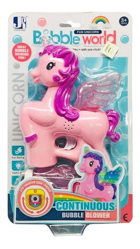 Imagen 5 de 9 de Burbujero Automatico Unicornio Luz Musica Nvo 0378 Bigshop