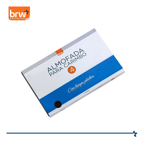 Almohadilla Para Sellos Grande Tinta Negra Brw N° 4 12x19cm