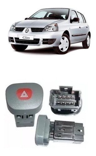 Botão Interruptor Para Alerta Renault Clio 2000 Em Diante