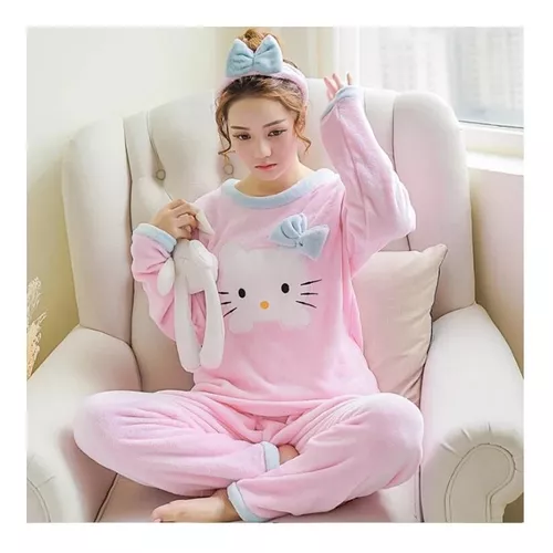 Fruta vegetales Aumentar col china Pijama Hello Kitty Mujer Adulto Regalo Novia Rosa | Meses sin intereses