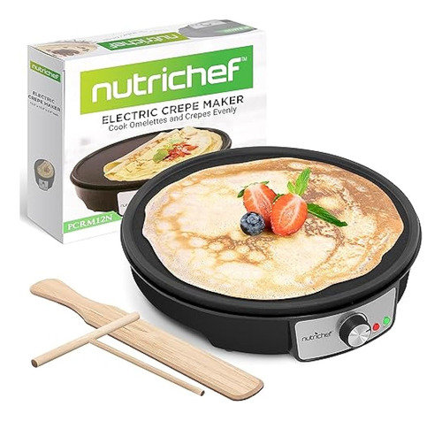 Sartén Y Plancha Eléctrica Para Crepes Nutrichef, Estufa Ant