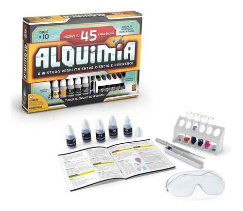 Jogo Educativo Alquimia Kit 45 Experiências Científicas Grow