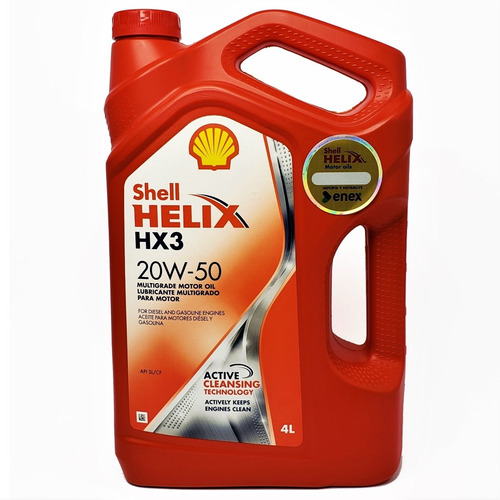 Aceite Motor Shell Helix Hx3 20w50 4 Litros