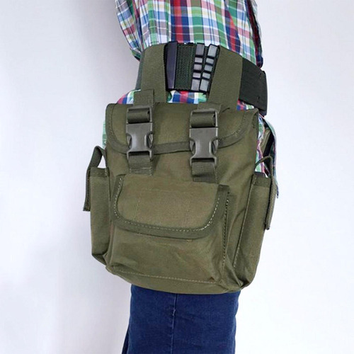 / 3 Bolsa De Pierna Caída Hasta El Muslo Múltiples Verde