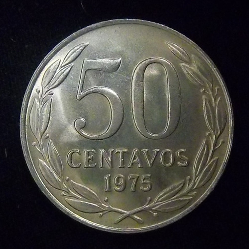 Chile 50 Centavos 1975 Sin Circular Km 206