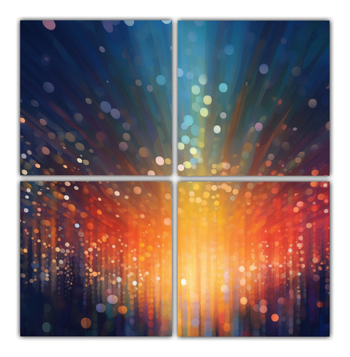 80x80cm Cuadro Abstracto Mágico Con Luces Bokeh En Conciert