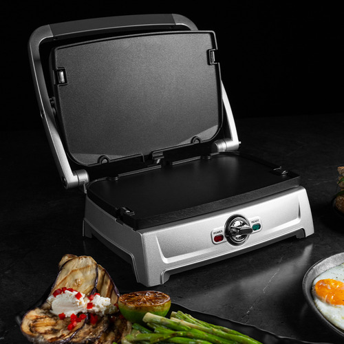 Grill Compacto Chapa E Panini Press Cuisinart Cor Cinza 127v