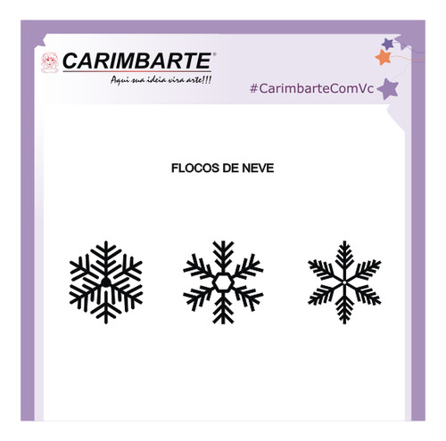 Flocos De Neve Cartela De Carimbos