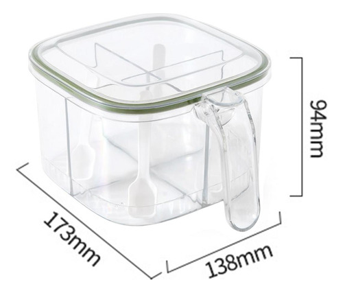 Caja De Condimentos 4 Compartimentos De Almacenamiento Botes