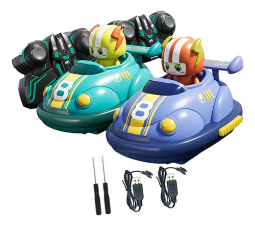 * 2x Coche De Control Remoto Rc Coche De Dibujos Animados