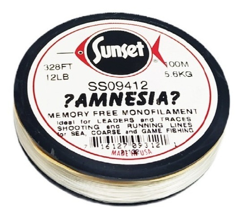 Tanza Nylon Amnesia Sunset 12lb 5.6kg X100m Pesca Camping