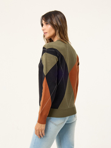 Sweater Rombos De Bremer Tejido Grueso