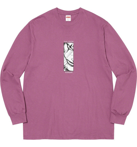 Playera Supreme  X The Crow L/s Tee Original Plum Fw21