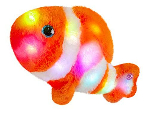Glow Guards 12 Musical Light Up Stuffed Orange Fish Led Ocea