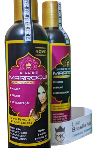 Alisado Keratina Marroqui Cabellos Rebelde 250ml Original Mk