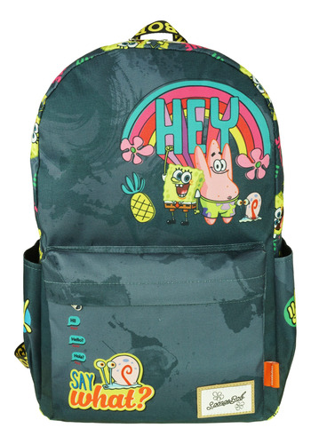 Kbnl Mochila De Bob Esponja Con Compartimento Para Portáti.