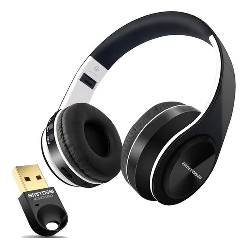 Auriculares Bluetooth Con Microfono Con Su Adaptador Pc Pro Color Blanco