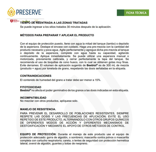 Insecticida Beebiol 950 Ml