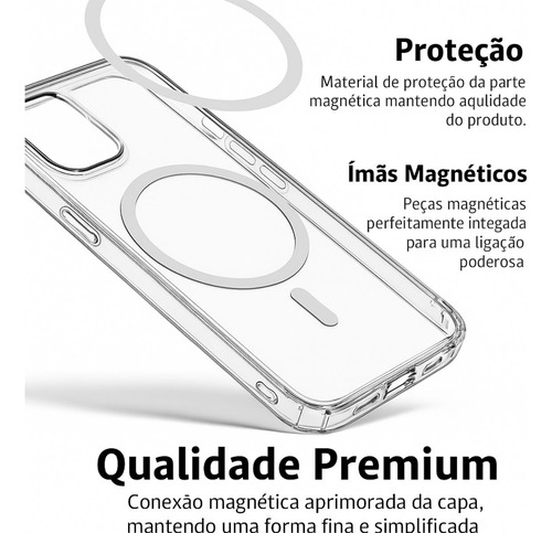 Capa Capinha Magsafe Compátivel Com Iphones + Película Fosca