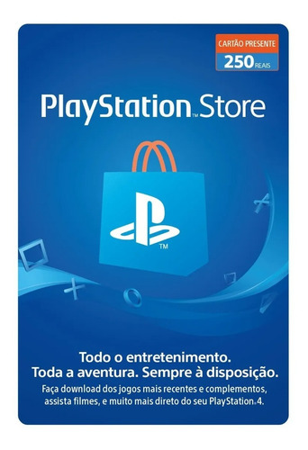 Imagem 2 de 2 de Cartão Playstation Card Psn R$250 Reais Br Brasil Brasileira