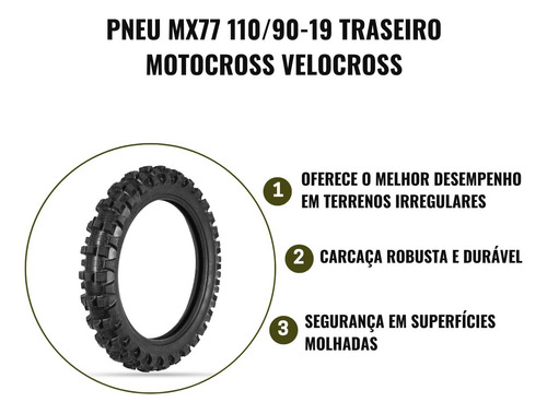 Pneu Borilli 110/90-19 Mx Crf 250r Kxf 250 450 Motocross