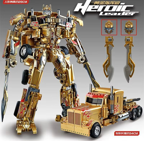 Optimus Prime Transformers Comander 30 Cm Con Caja Optimus Gold 30 Cm